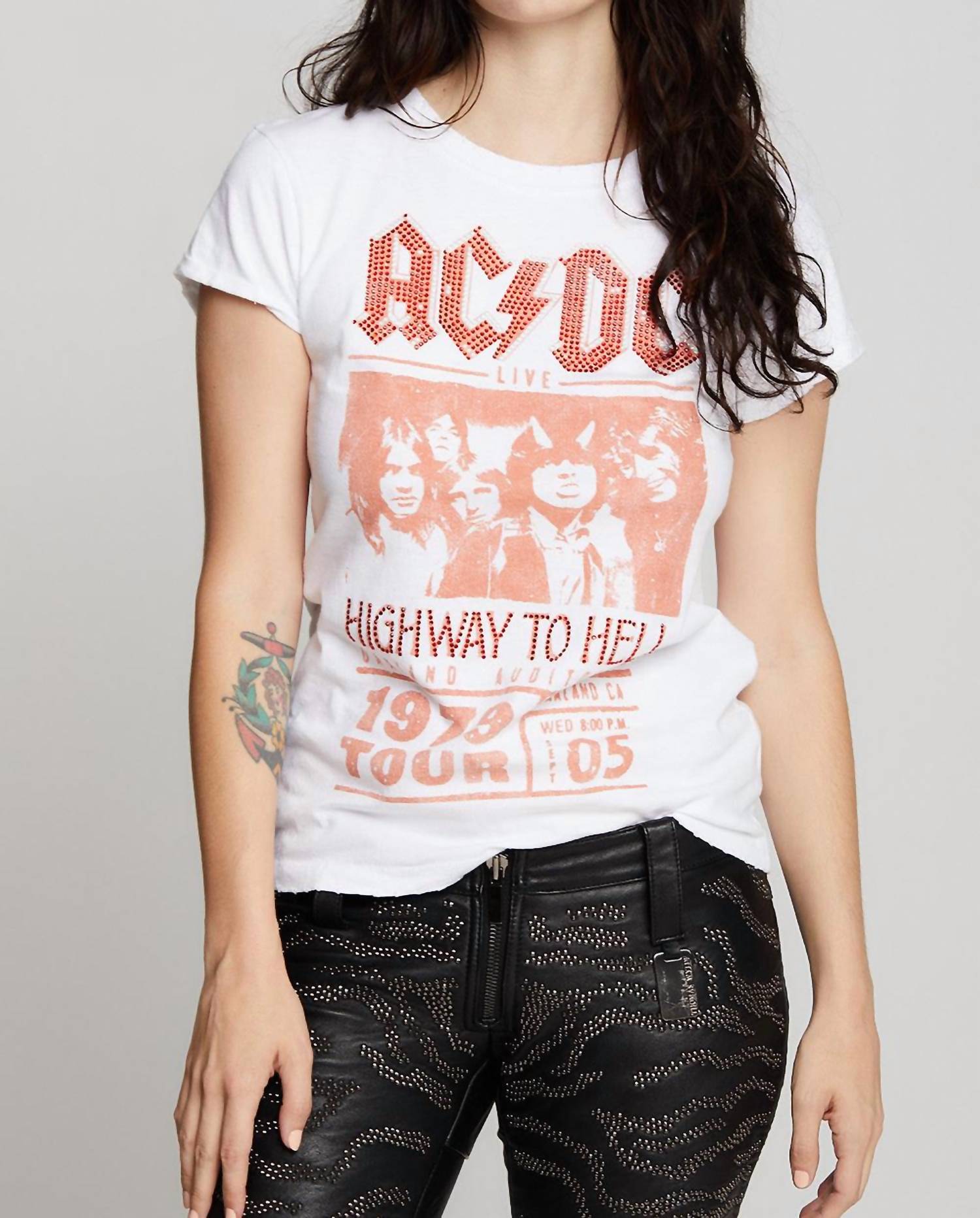 Recycled Karma - Ac/dc Highway to Hell Red Stud Tee