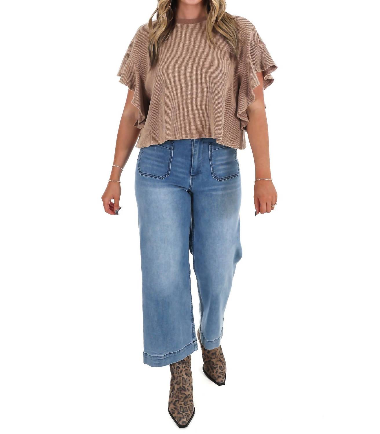 Ee:Some - Morning Brew Waffle Knit Top