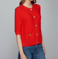 Autumn Cashmere - Button Front Elbow Sleeve Jacket