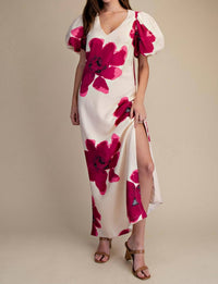 Glam - Painted Flower Maxi Dress