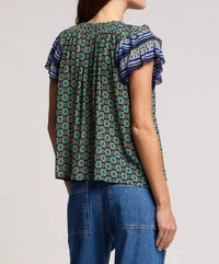 Velvet By Graham & Spencer - Dahlia Border Print Top