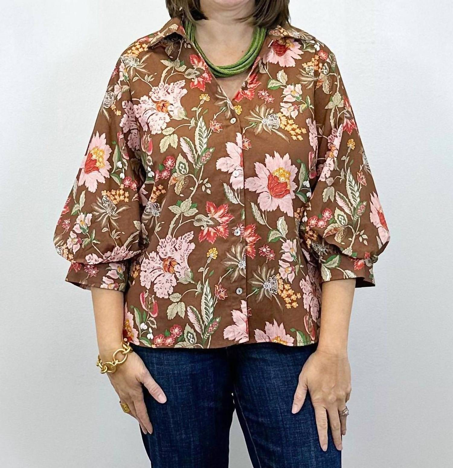 Jodifl - Meadow Button Top