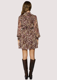 LOST + WANDER Lover's Waltz Mini Dress in brown - women's dress - detail view