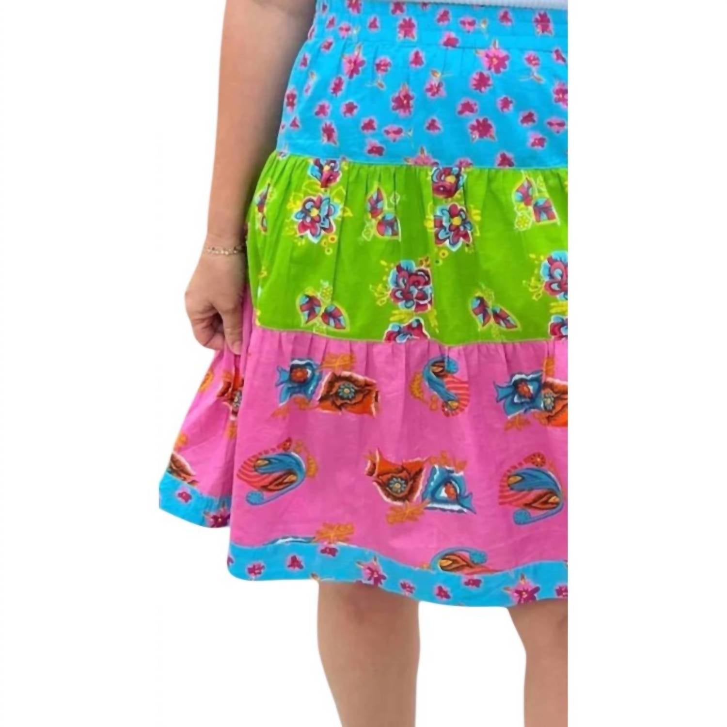 Ivy Jane - Tri Print Tiered Skirt