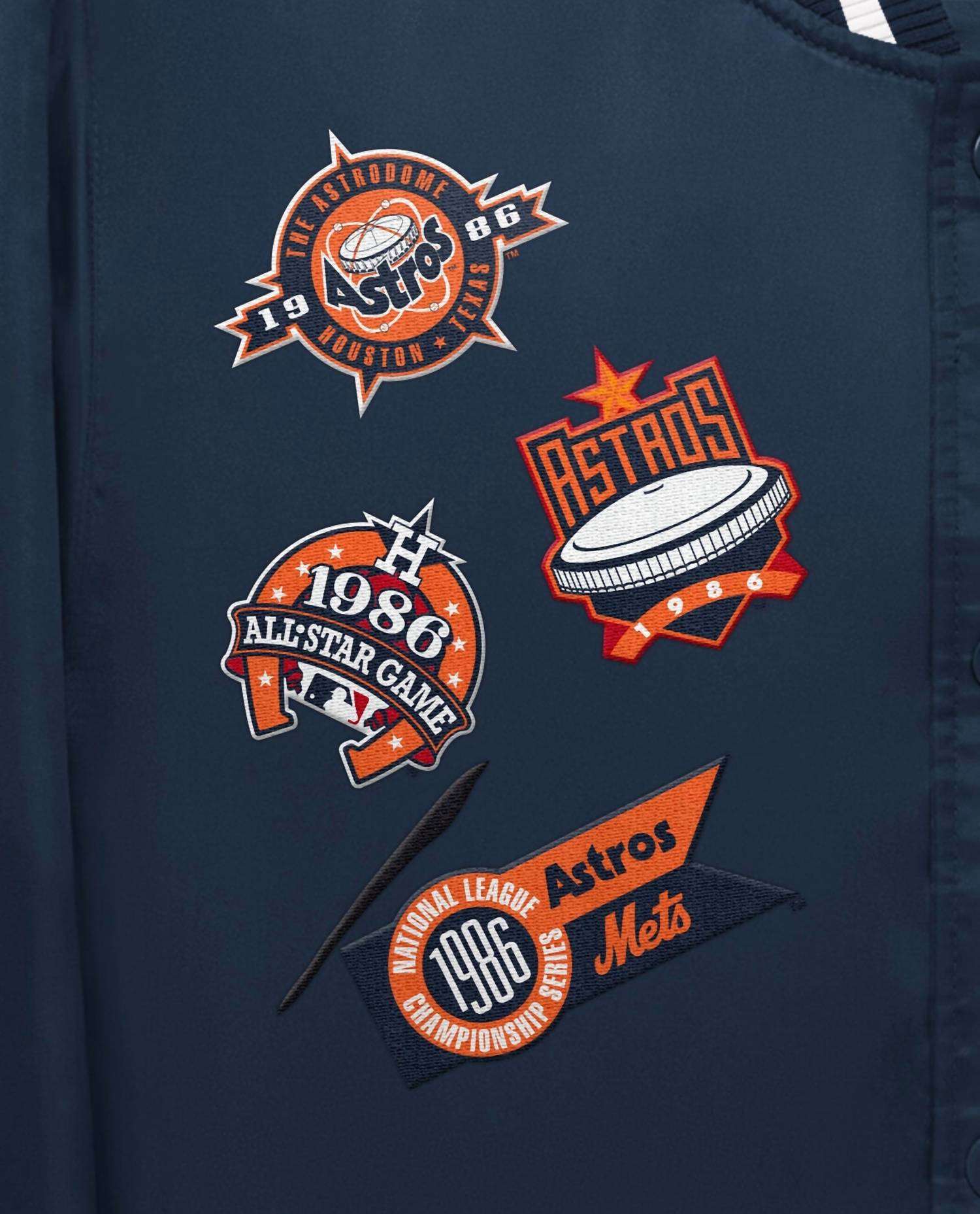 Starter - Men's Houston Astros Varsity Satin Full-snap Jacket