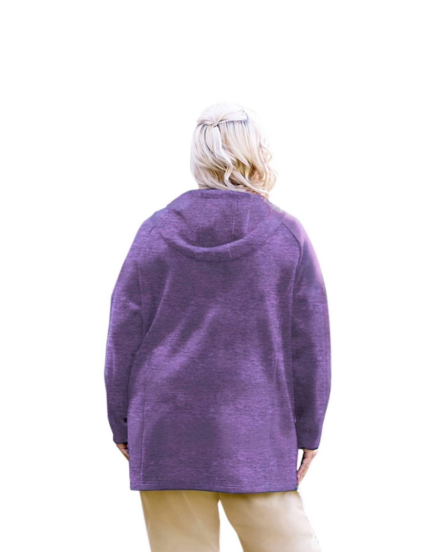 On The Plus Side - Lyddie Hooded Zip Up Fleece Jacket - Plus Size