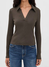 Veronica Beard - Kearney Ribbed Long Sleeve Tee