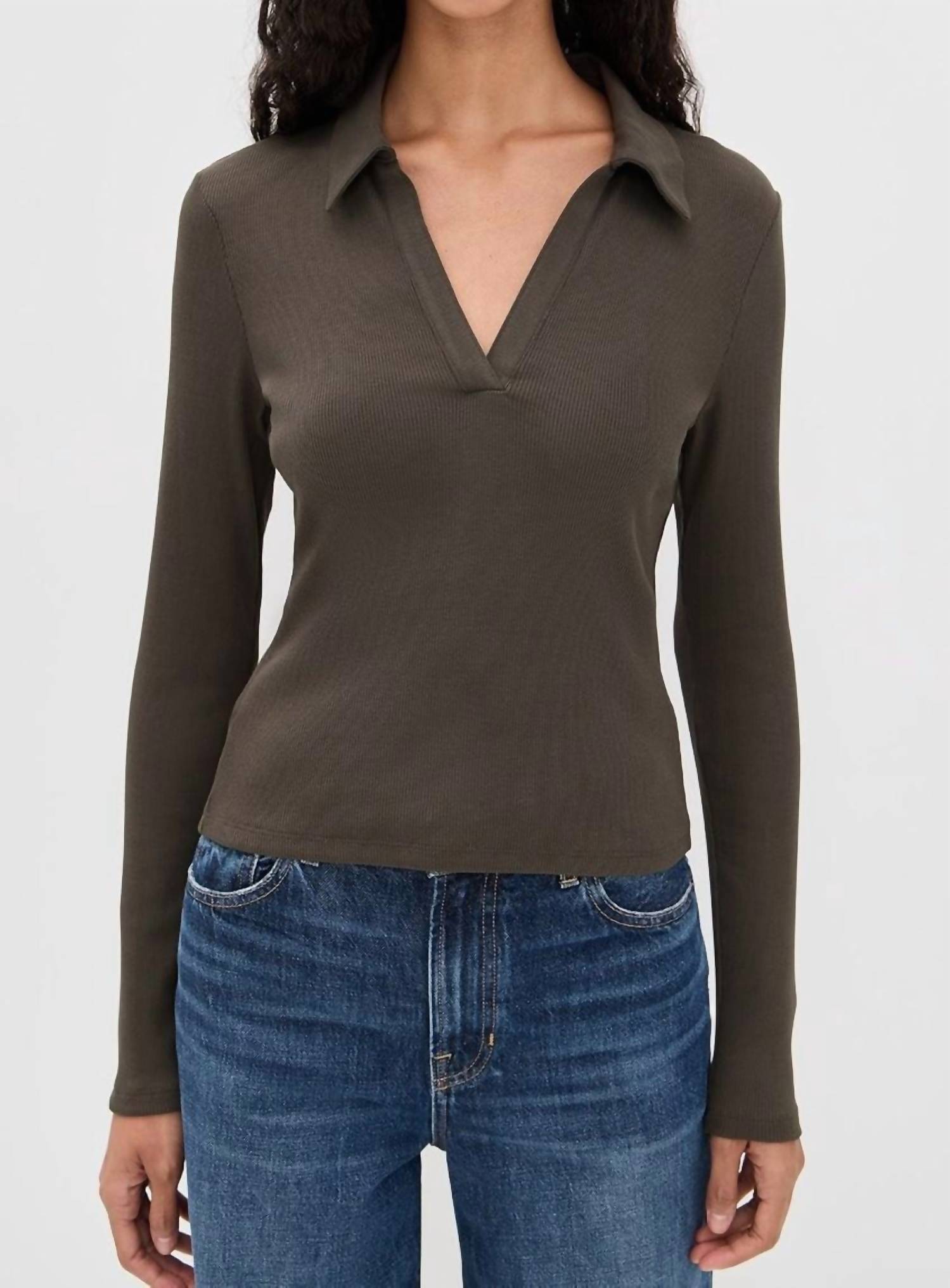 Veronica Beard - Kearney Ribbed Long Sleeve Tee