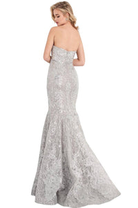 Jovani - Strapless Embellished Mermaid Prom Dress