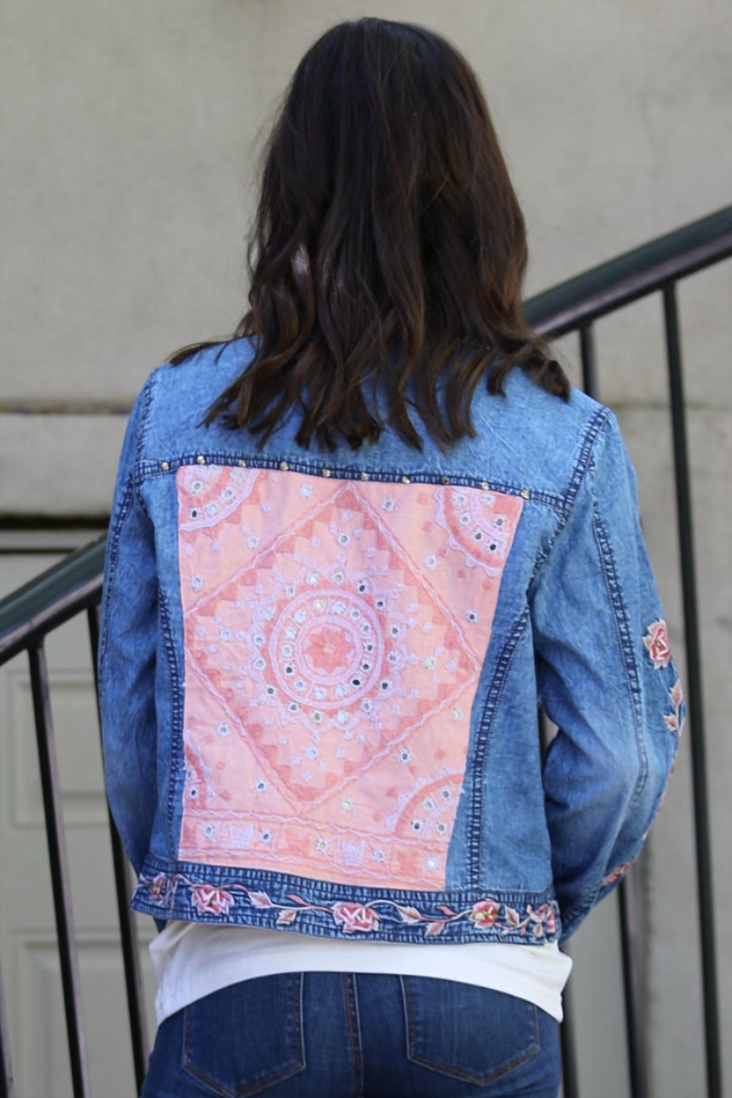 Nostalgia - Denim Jacket Floral Sleeves