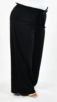 Geegee - Linen Wide Leg Pants - Plus