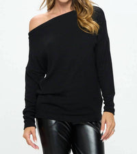 Renee C - Brushed Knit Off The Shoulder Top