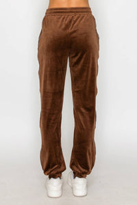 Knit Riot - Velour Track Jogger Pants