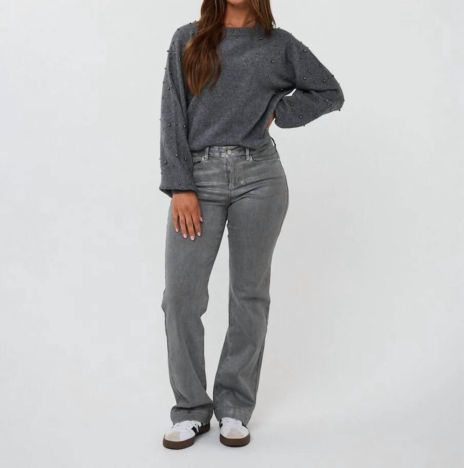 Esqualo - Suzette Ragland Sleeve Pearls Sweater