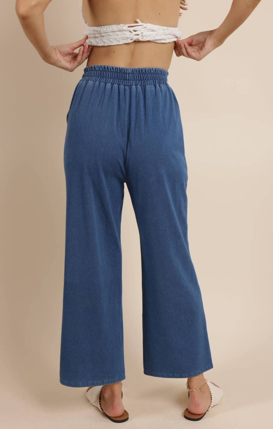 Needii - Denim Knit Sweatpants