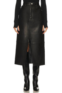 Frame - Leather Midaxi Skirt