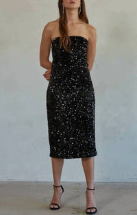 Mint Exclusives - Tyra Sequin Tube Midi Dress