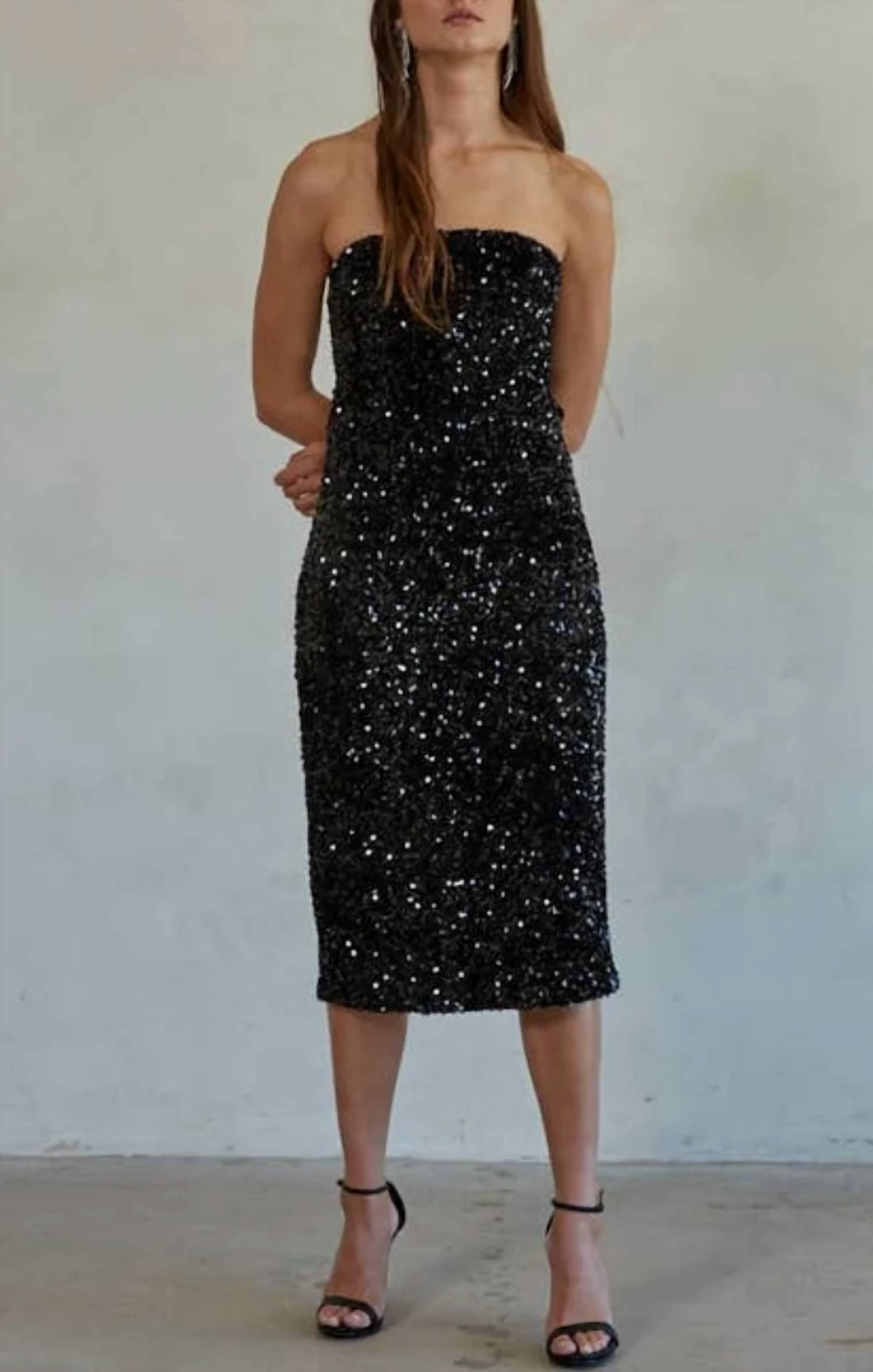 Mint Exclusives - Tyra Sequin Tube Midi Dress