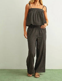 Miou Muse - Market Stripe Tie Top
