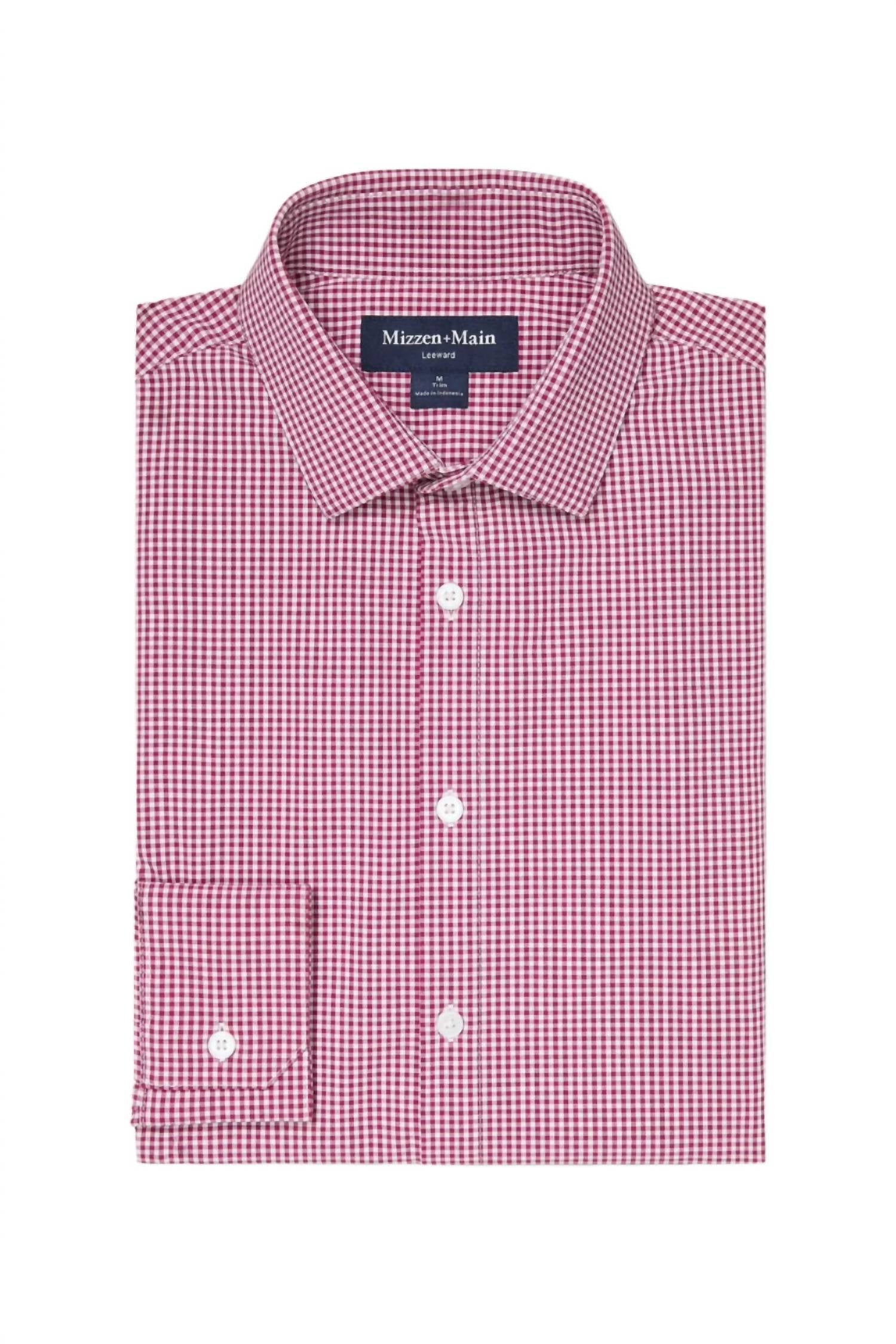 Mizzen + Main - Leeward Long Sleeve Trim Fit Performance Dress Shirt