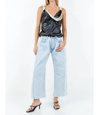 Whiteroom+Cactus - Contrast Drape Pu Tank Top