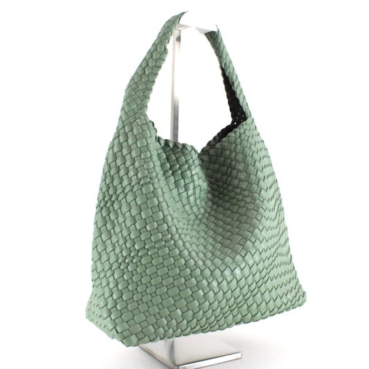 Pretty Persuasions - Women's Woven Hobo Handbag With Cosmetic Pouch