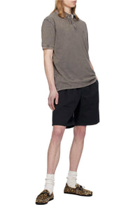 ISABEL MARANT Afko Plastron Polo Shirt in faded black - men's shirt - view 4