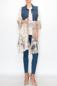 Origami - Denim Lace Vest