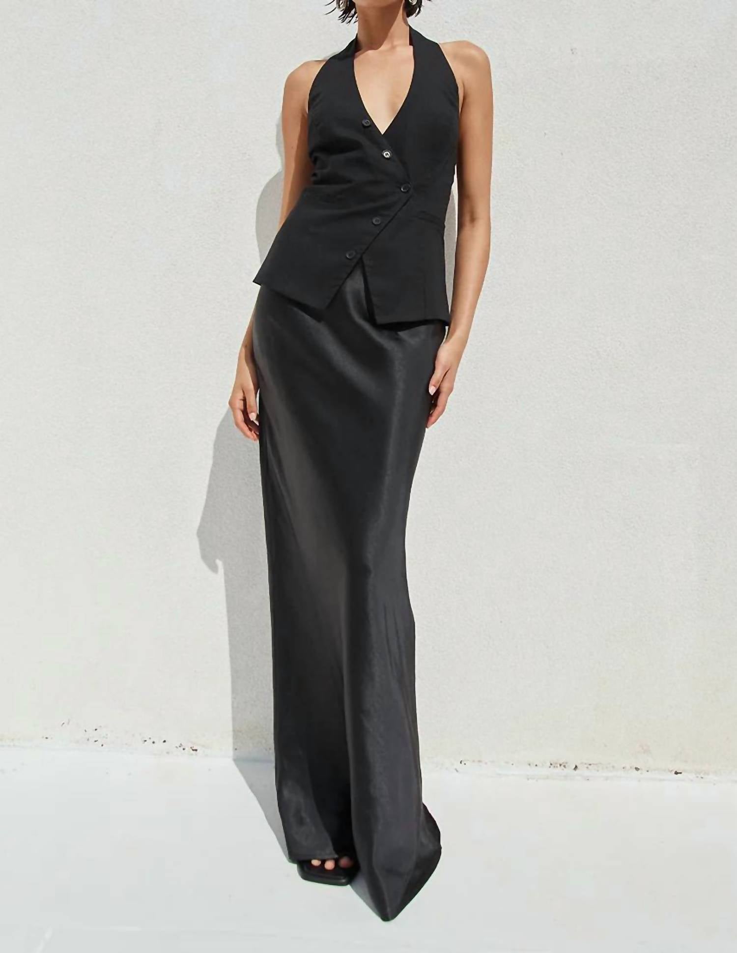 Runaway The Label - Elindra Satin Maxi Skirt