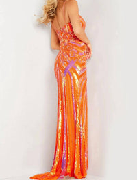 Jovani - Beaded Sheath Prom Dress