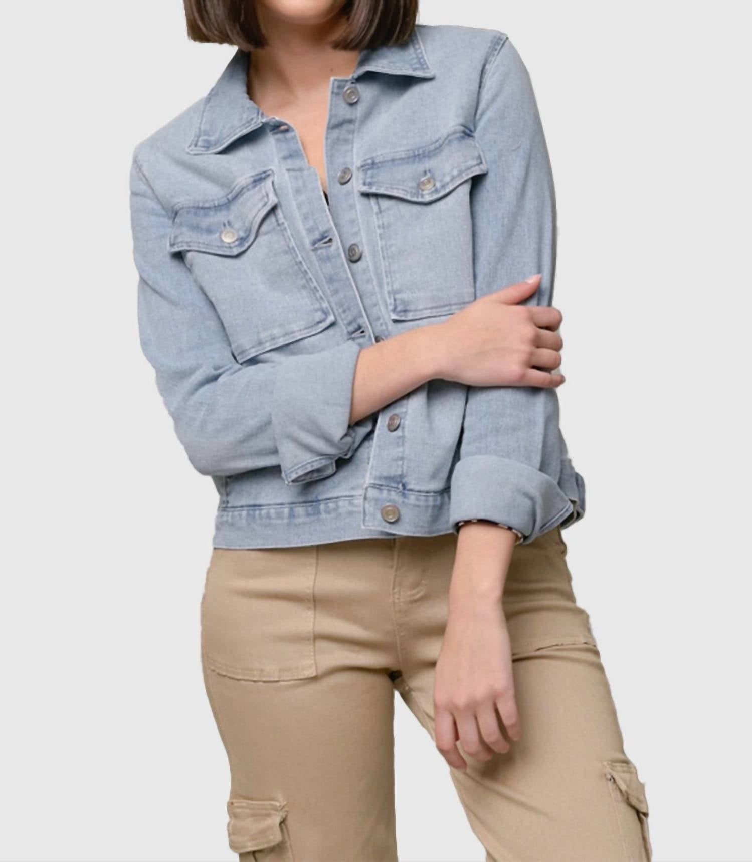 Pine Apparel - Denim Jacket With Patch Pockets
