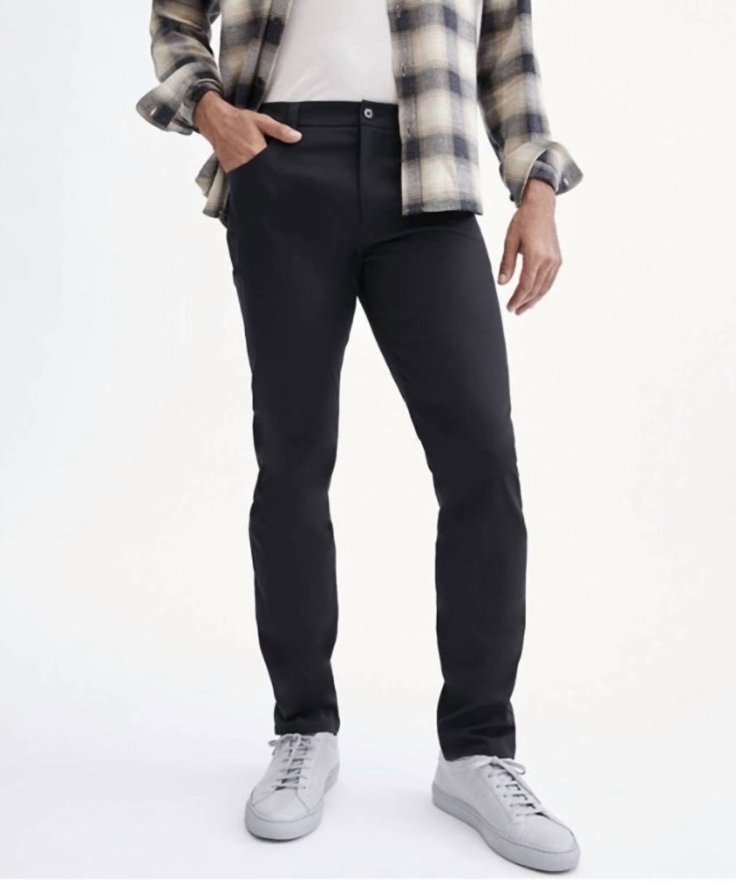 7 For All Mankind Men's Adrien 5 Pocket Tech Series Jean in black - men's jeans