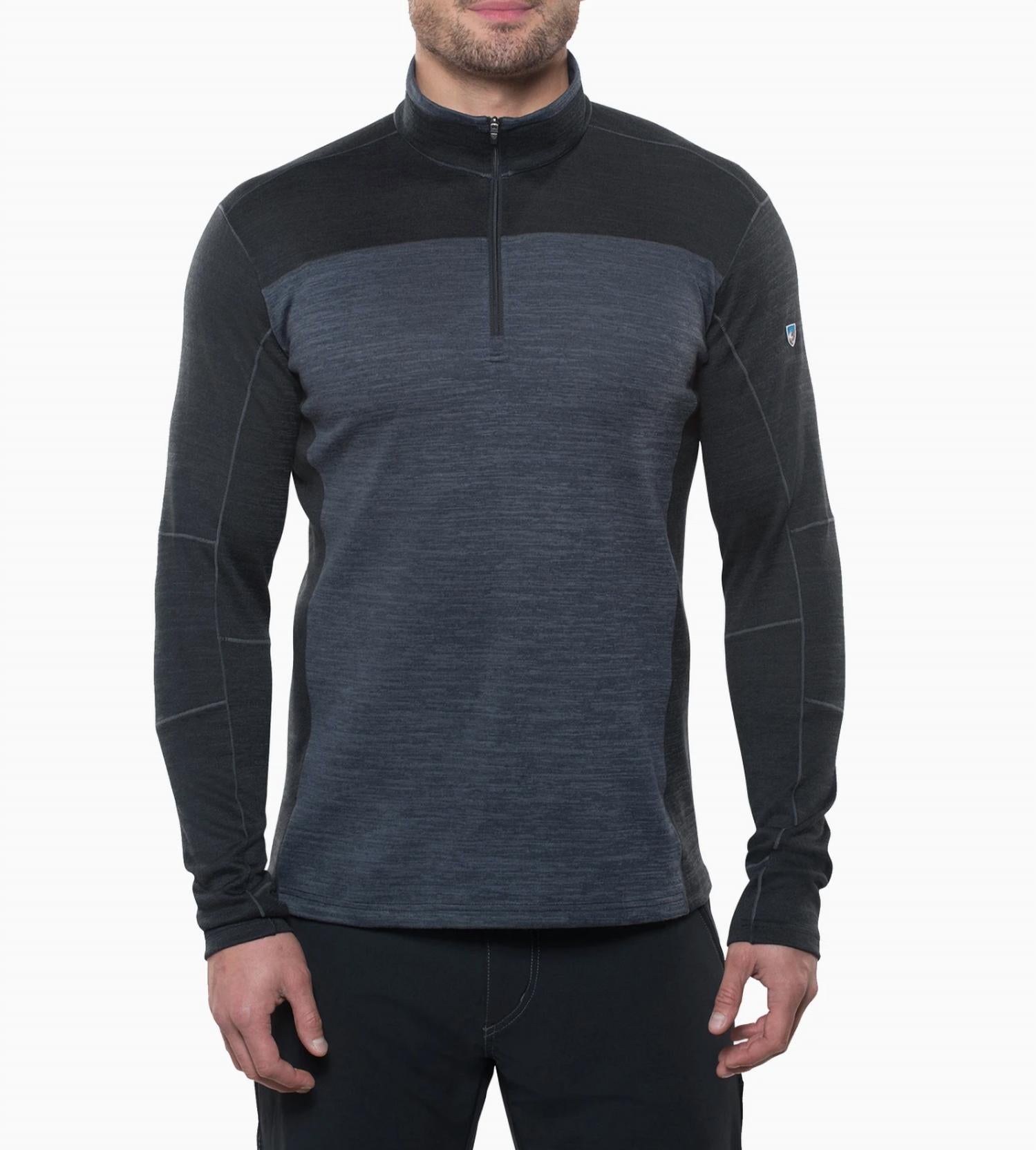 KUHL Ryzer 1/4 Zip Pullover in black koal - men's sweater