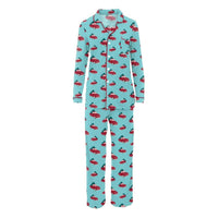 Kickee - Print Long Sleeve Collared Pajama Set