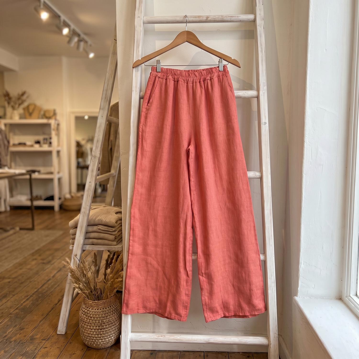 Made in Italy The Euro Linen Set in italy the euro linen set in rosewood - women's sleepwear - view 4