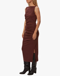 Michael Stars - Reign Knife Neck Midi Pleated Dress