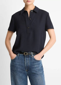 Vince - Crepe Polo Shirt