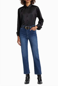 FRAME Le Sleek Straight Jeans in thunderstorm - women's jeans