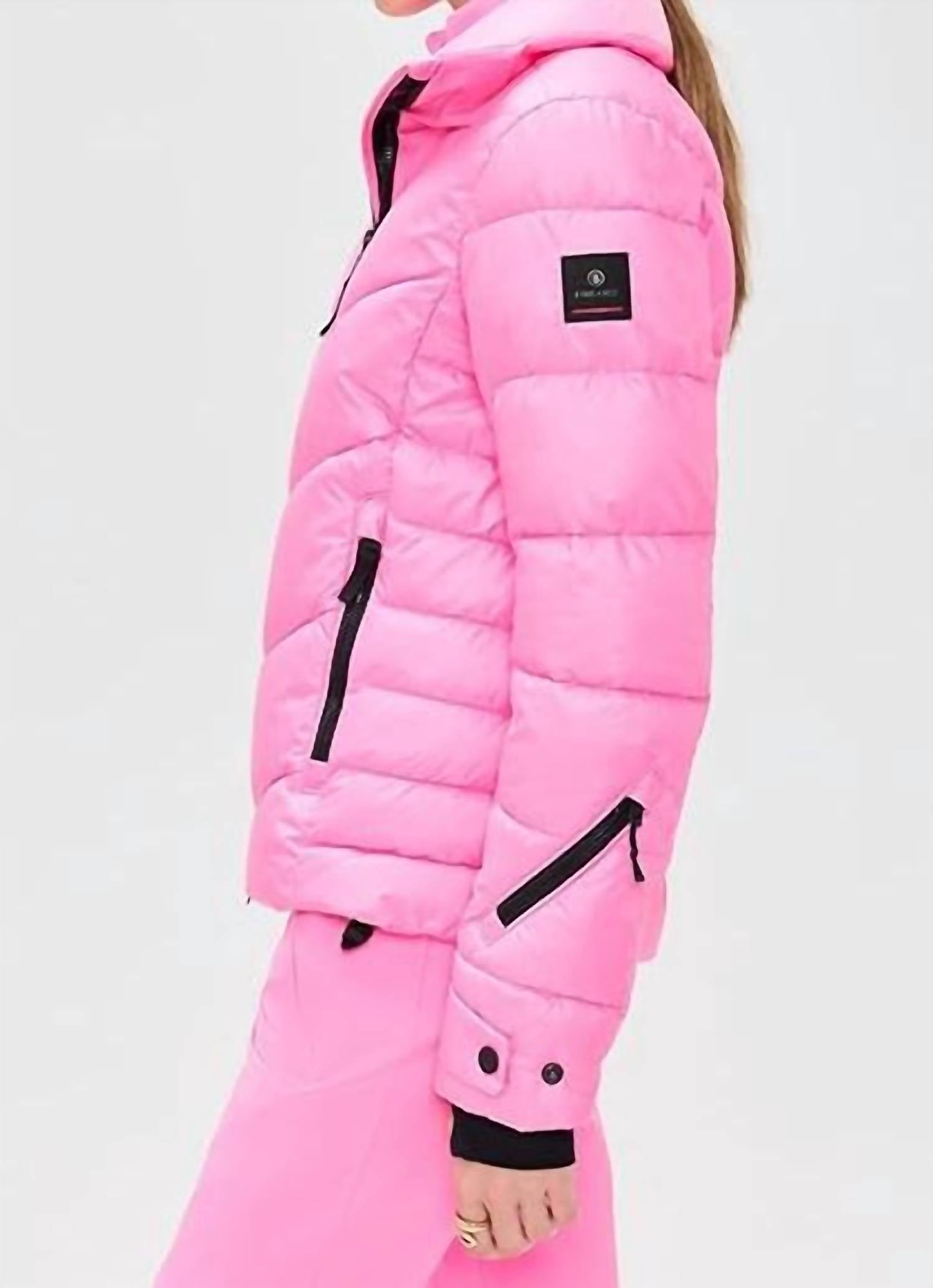 Bogner Fire + Ice Saelly Ski Jacket in vibrant flash - women's jacket - detail view
