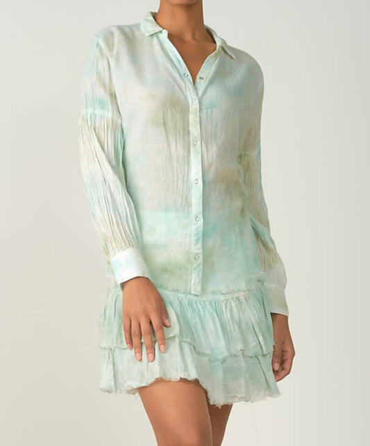 Elan - Rose Tie-Dye Button Down