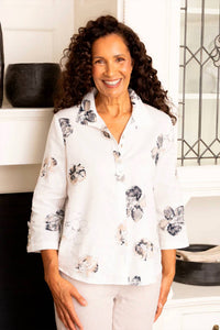 Habitat - Watercolor Floral Swing Shirt - Plus
