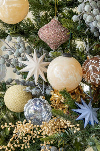 A & B Floral - Sparkle Sphere Ornament - Set Of 6