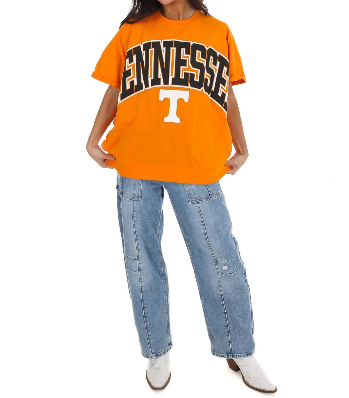 Pressbox - Tennessee Rolled Sleeve Oversized Top