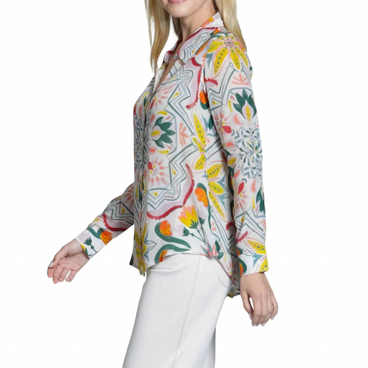 Apny - Button-up With Roll-up Sleeve Shirt