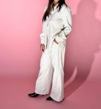 Q2 - Women's Pinstripe Wide Leg Pants