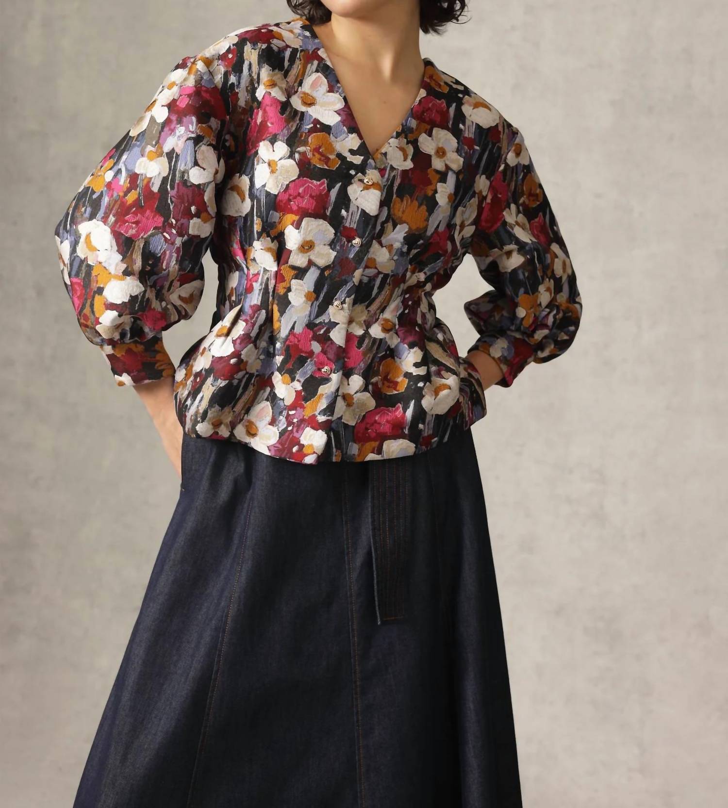 Emily Lovelock - Kiki V-neck Blouse