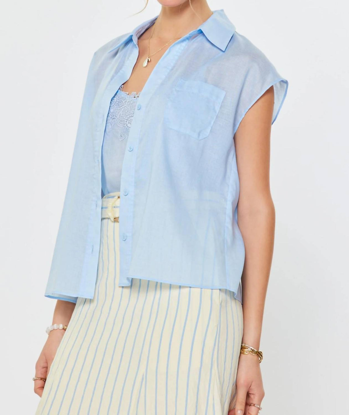 Current Air - Larimar Camisole With Shirt