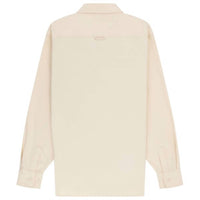 AMUNDSEN Men's Framheim Flannel Shirt in oatmeal - men's shirt - detail view
