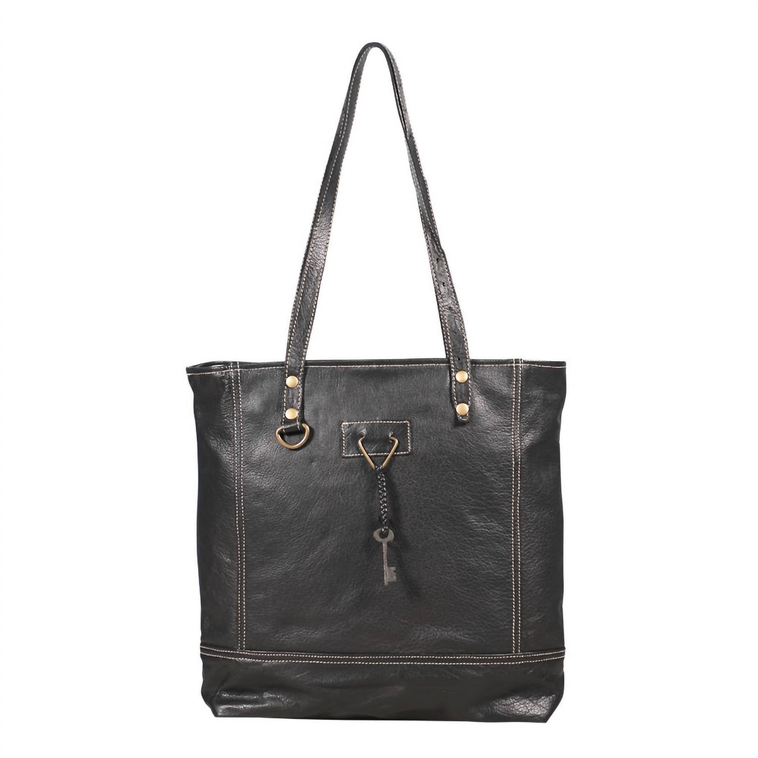 Myra Bag - Women's Slim Recycled Leather Tote Bag
