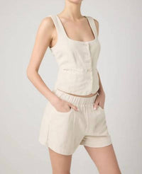 Blanknyc - Square Neck Button Down Vest